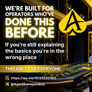 For Experienced Operators Agent Sweepstakes Flyer - Juwa Agents